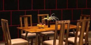 Six Seater Wooden Dining Table Set