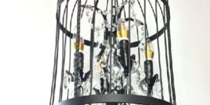 Birdcage Crystal Hanging Chandelier