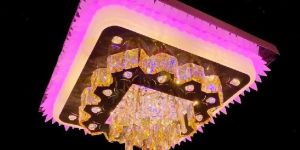 Crystal Pendant Ceiling Mount Chandelier