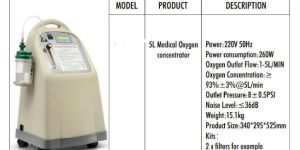 Oxygen Concentrator Single Flow 5lt