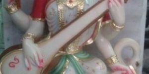 Marble Saraswati Mata Statue