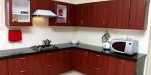 V Shaped Modular Kitchen