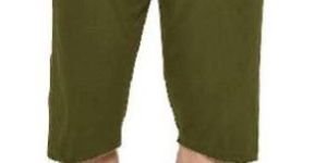 Stylcozy Mens Cotton Blended Regular Fit 3/4th Capri Olive