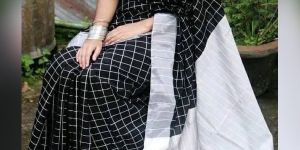 Resham Muslin Silk Saree