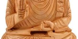 Wooden Kamal Buddha Statue