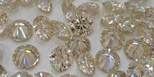 Off white Moissanite Diamond, 9.84 Carat,2.70+2.80 Mm,Excellent Cut