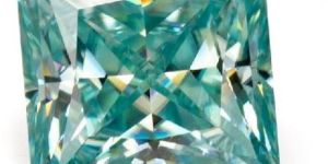 Princess Light Blue Loose Moissanite Diamond