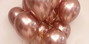 HIPPITY HOP ROSE GOLD CHROME BALLOON ( PACK OF 50 ) 12 INCH FOR PARTY DECORATION