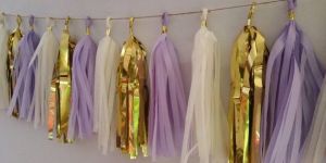 Hippity Hop Tissue Paper Garland Pom Pom Tassels