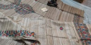 Madhubani Hand Painting Silk Suit