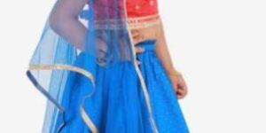 Girls Short Top with Lehenga