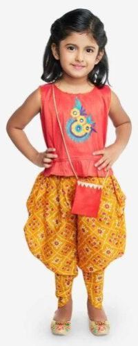 Girls Top and Dhoti Set