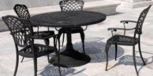 Cast Iron Dining Table Set