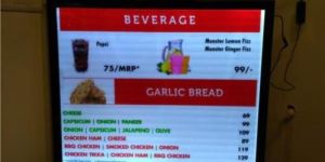 Menu LED Display Board