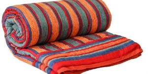 Rainbow Funnel Handblock Printed Cotton Quilt