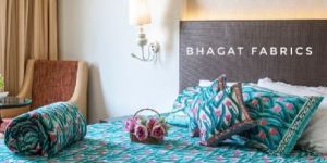 Tulip Glory Hand Block Printed Bedding Set