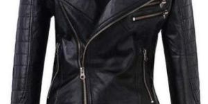 Ladies Black Leather Jacket
