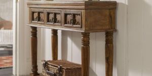 Wooden Console Table with 3 Drawer