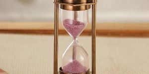 Brass Sand Timer with Both Side Compass