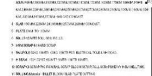 Slab mild steel concast 200.220.250.300mm