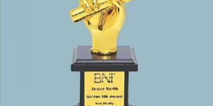 Resin Mike Trophy with Wooden Base (Single Size)