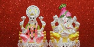 Silver Laxmi Ganesh Statue
