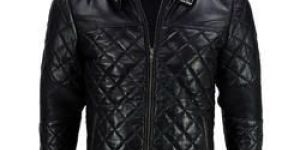 Mens Quilted Leather Jacket