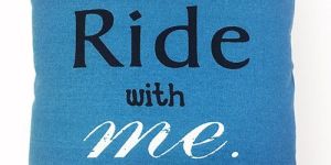 Ride Text Printed Cushion