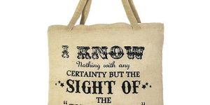 Text Printed Jute Bag