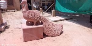 Sandstone Peacock Statue