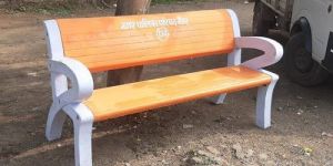 Park Bench with Backrest