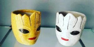 Small Groot pot, face wall hanging pot, basket hanging pot.