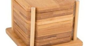 WOODEN SQUARE COASTER