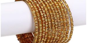 Golden Glass Bangles