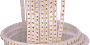 White Glass Bangles