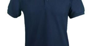Men Navy Blue Polo T Shirt