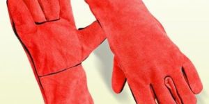 Plain Leather Safety Gloves