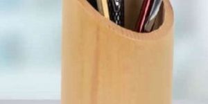 Bamboo Angle Cut Pen Stand Tumbler