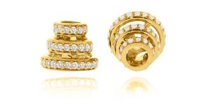 Yellow Gold Triple Line Cone Shape Finding