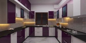 U Shaped Modular Kitchen