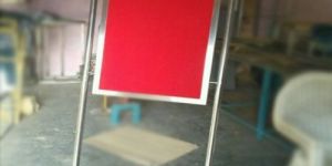 Stainless Steel Notice Board Stand