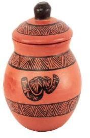 Clay Warli Drum Curd Pot