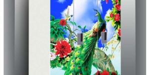 3D Flower Printed Almirah Stickers