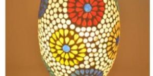 Mosaic Hurricane Lamp