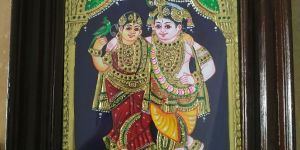 Krishna Radha Tanjore Painting
