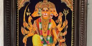 Panchmukhi Hanuman Tanjore Painting