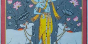 Krishna Gopasthami Kamal Talai Pichwai Painting