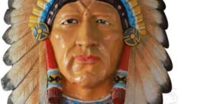 Wooden Face Sculpture