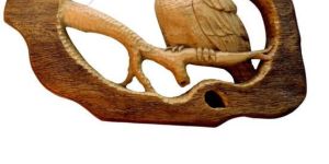 Wooden Owl Sculpture