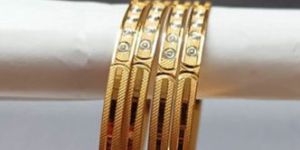 R50002 Gold and Silver Plated Brass Bangles